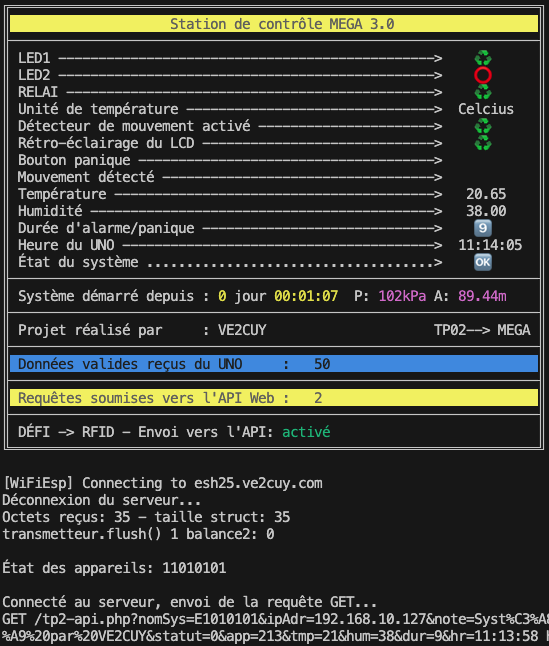 Interface MEGA détails