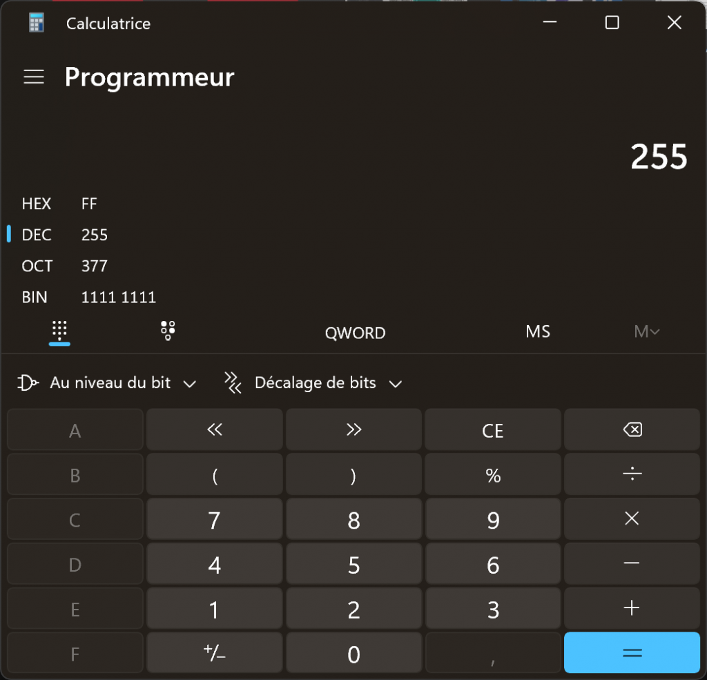 Démonstration avec la calculatrice